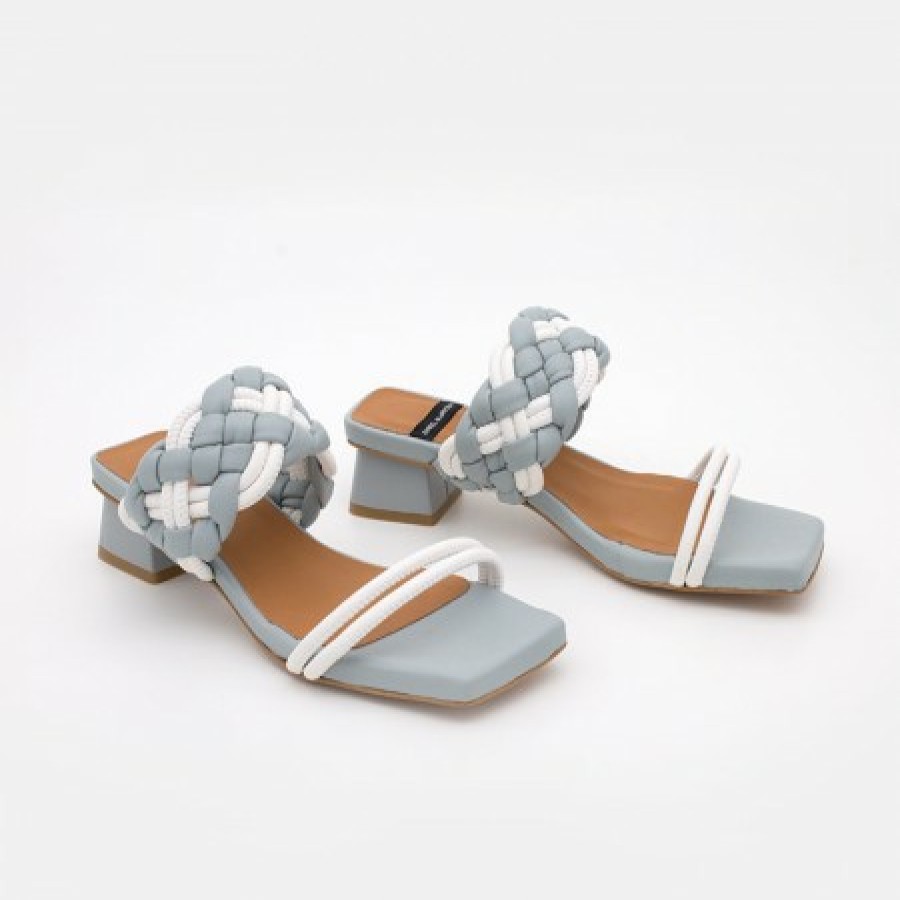 ANGEL ALARCON Romy- Low Heel Leather Foamed Sandals | Spring - Summer - Ss