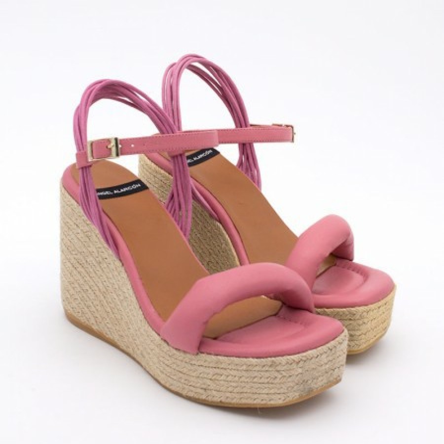 ANGEL ALARCON Diane - Foamed Wedge Leather Sandals | Last Units