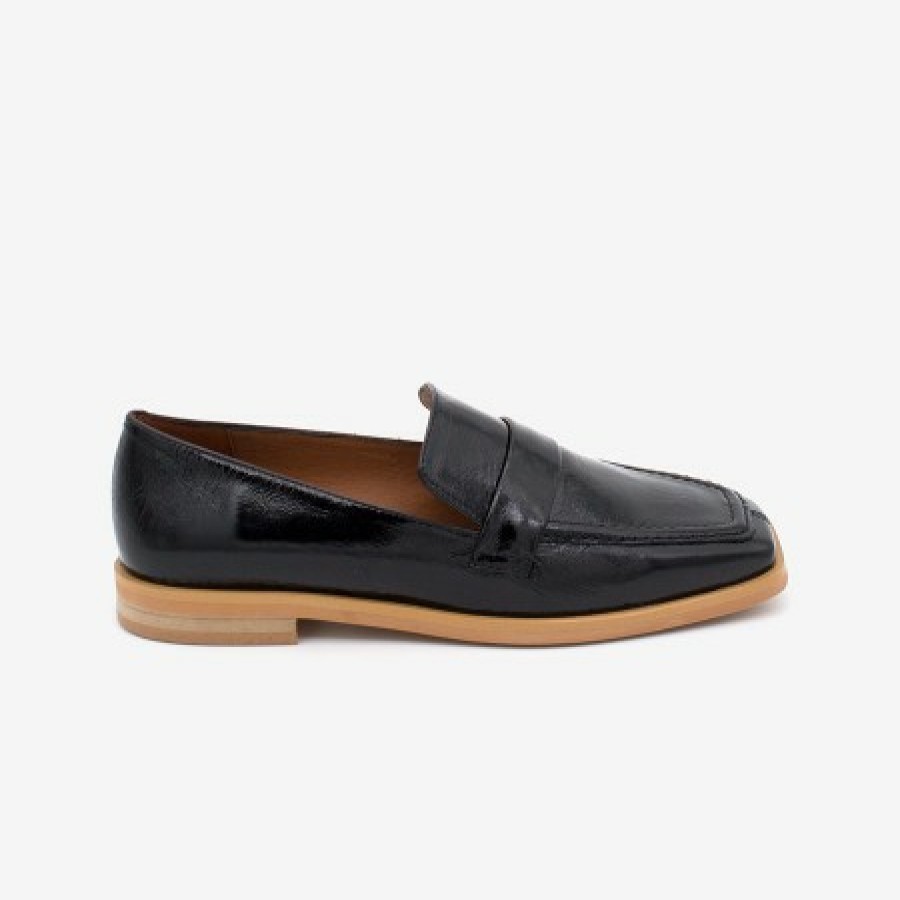 ANGEL ALARCON Banna - Shiny Leather Square Toe Leather Flat Mocassin | Spring - Summer - Ss