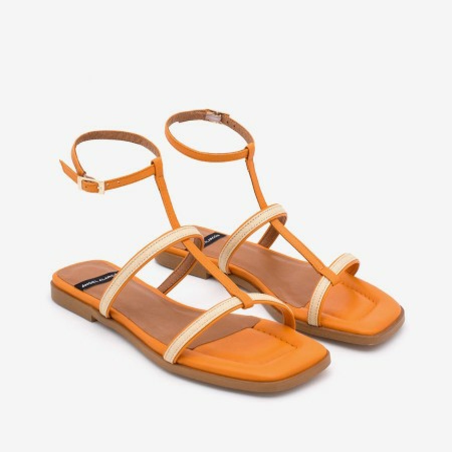 ANGEL ALARCON Yael - Leather Strappy Flat Sandal | Spring - Summer - Ss