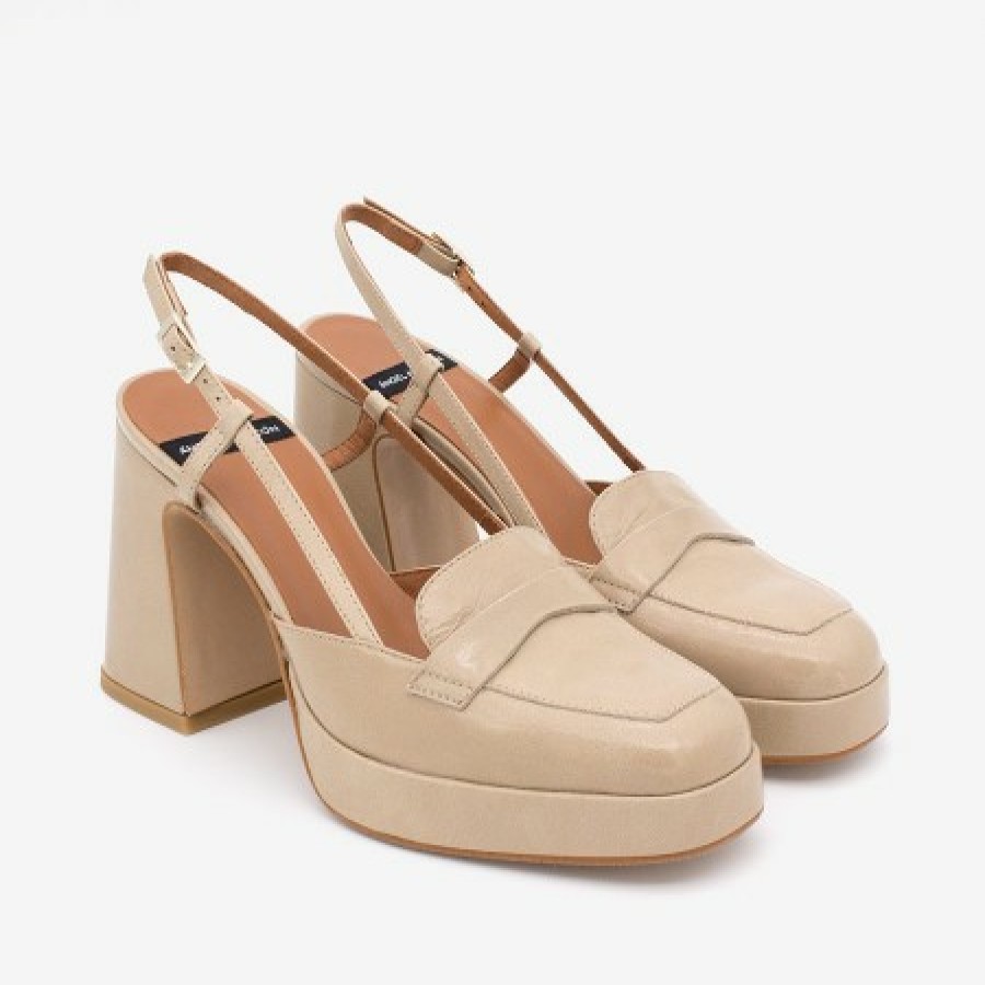 ANGEL ALARCON Sayal - Loafer Moccasin With Wide High Heel And Plartaform. | Spring - Summer - Ss