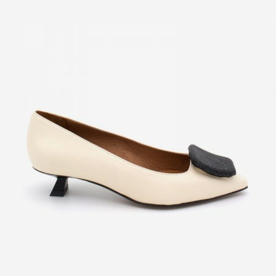 ANGEL ALARCON Casey - Women'S Leather Pointed Toe Pumps With Low Heel | Autumn - Winter - Aw