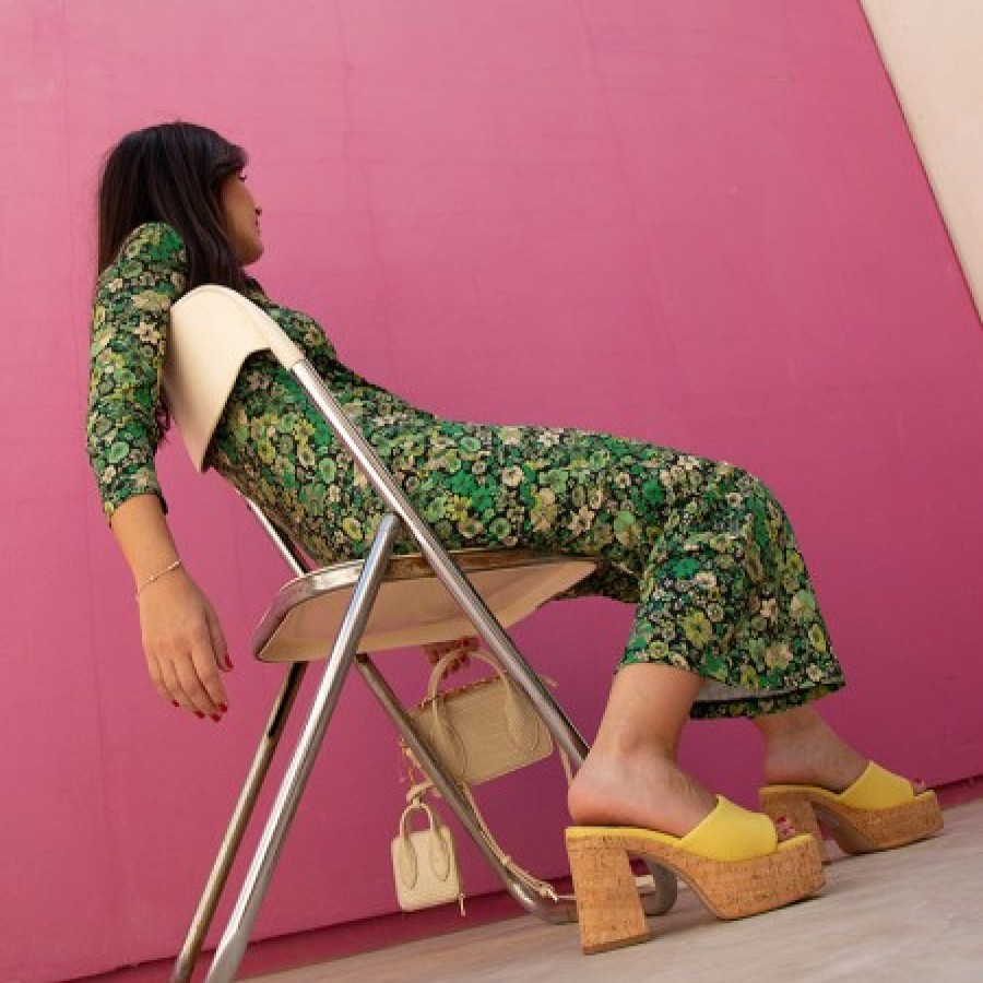 ANGEL ALARCON Mahalia - High Cork Platforms Foamed Mules | Spring - Summer - Ss