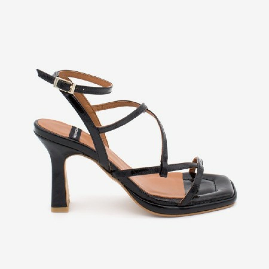 ANGEL ALARCON Percy - Shiny Leather Ankle Strap Sandals | Spring - Summer - Ss