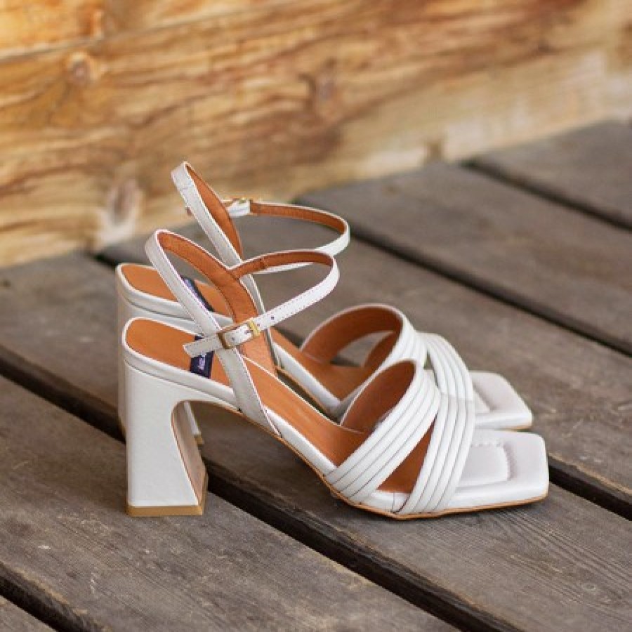 ANGEL ALARCON Robyn - Leather Strap Sandals With High Heels | Sandals