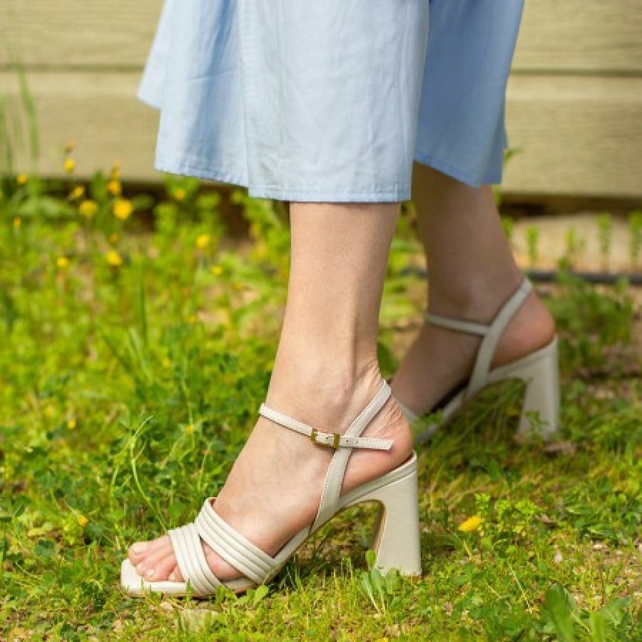 ANGEL ALARCON Robyn - Leather Strap Sandals With High Heels | Sandals