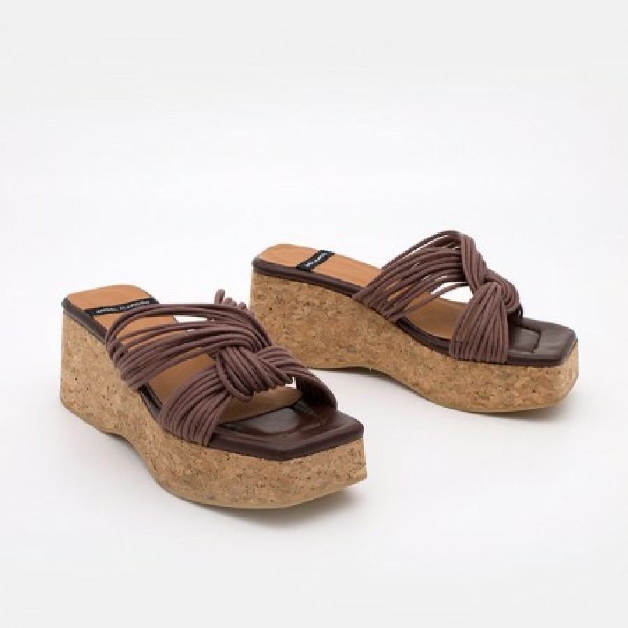 ANGEL ALARCON Nancy - Cork Wedge Sandals | Last Units