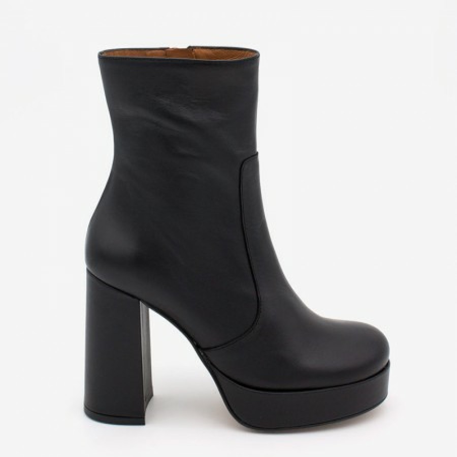 ANGEL ALARCON Cadeo - Women'S Leather Ankle Boots With High Heel & Platform | Last Units