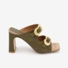 ANGEL ALARCON Palke - Leather Sandal With Beige Carey Buckles And High Heels | Spring - Summer - Ss