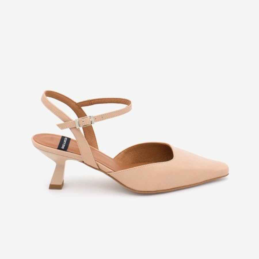 ANGEL ALARCON Wilma - Leather Ankle Strap Pointed Toe Low Heel. | Spring - Summer - Ss