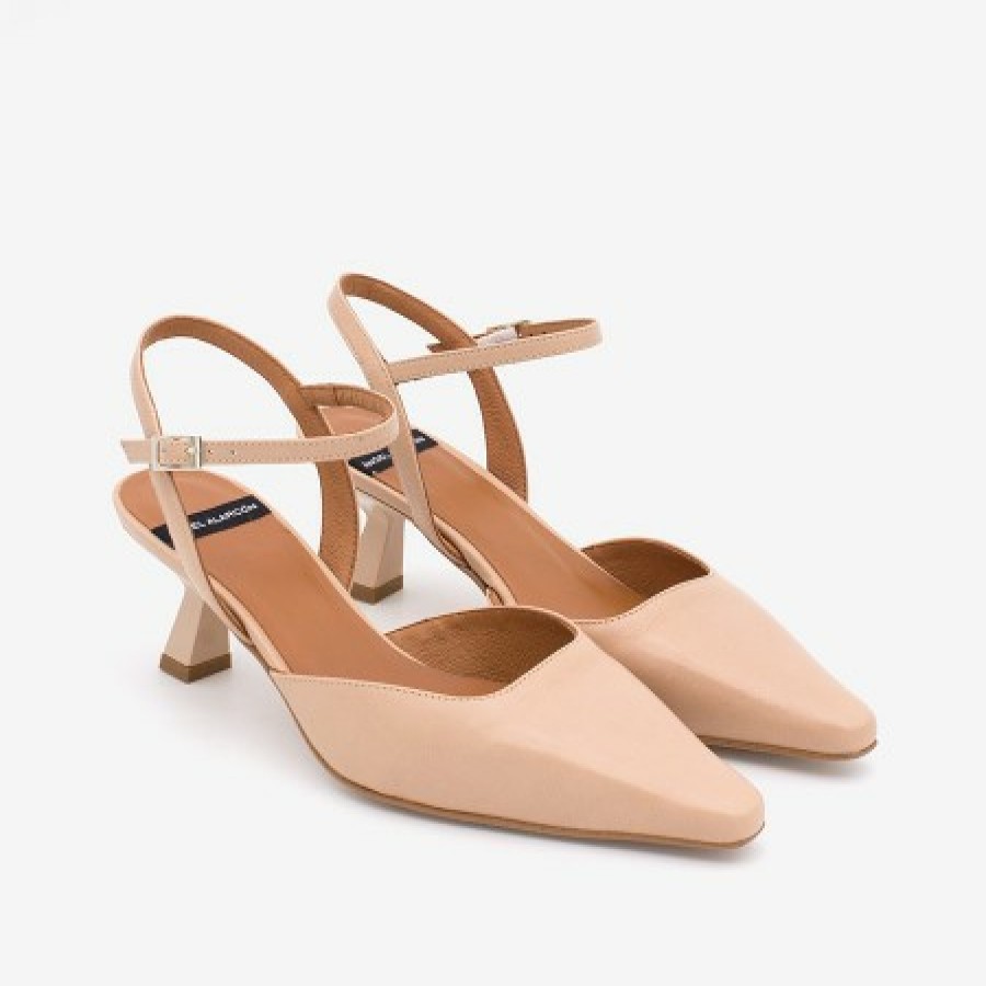 ANGEL ALARCON Wilma - Leather Ankle Strap Pointed Toe Low Heel. | Spring - Summer - Ss