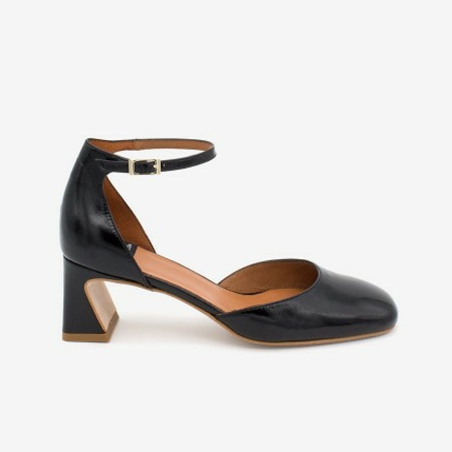 ANGEL ALARCON Daimee - Shiny Leather Women'S Ankle Strap D'Orsay Shoe | Spring - Summer - Ss