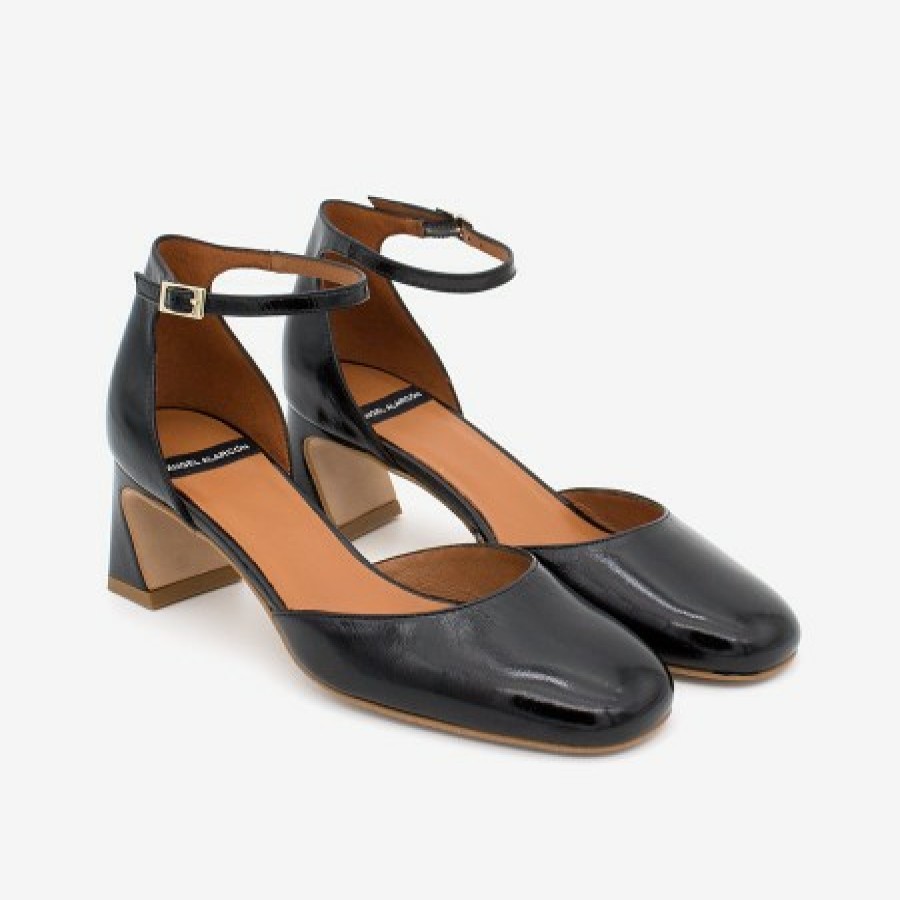 ANGEL ALARCON Daimee - Shiny Leather Women'S Ankle Strap D'Orsay Shoe | Spring - Summer - Ss