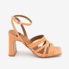 ANGEL ALARCON Panne - Shiny Leather Ankle Strap Heeled Sandals | Spring - Summer - Ss
