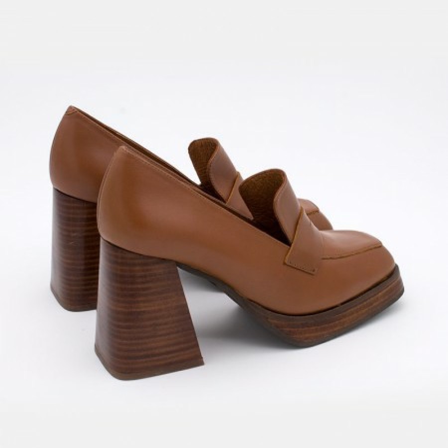 ANGEL ALARCON Tular - Women'S Chunky Heels & Platforms Leather Moccasins | Autumn - Winter - Aw