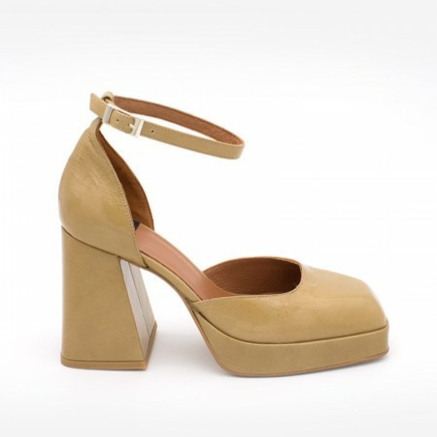 ANGEL ALARCON Anna - Shiny Leather Platform & Heeled Ankle Strap D'Orsay | Spring - Summer - Ss