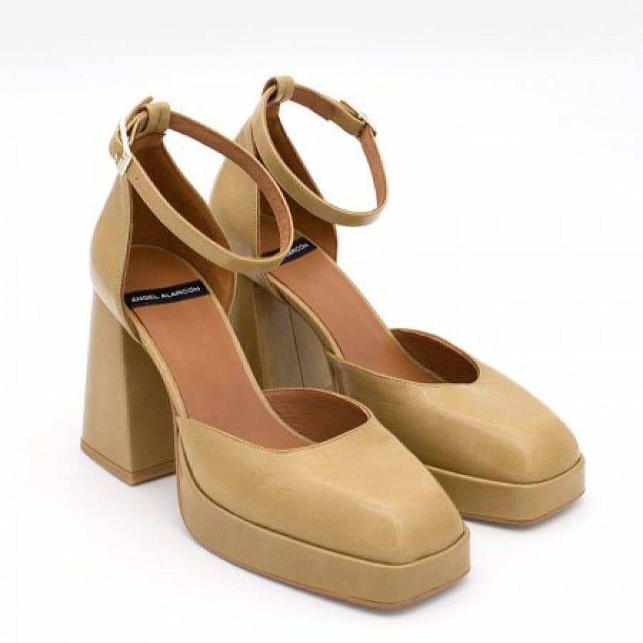 ANGEL ALARCON Anna - Shiny Leather Platform & Heeled Ankle Strap D'Orsay | Spring - Summer - Ss