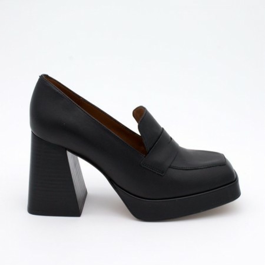 ANGEL ALARCON Tular - Women'S Chunky Heels & Platforms Leather Moccasins | Autumn - Winter - Aw
