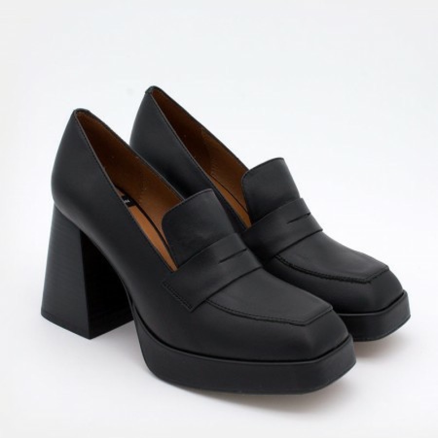 ANGEL ALARCON Tular - Women'S Chunky Heels & Platforms Leather Moccasins | Autumn - Winter - Aw