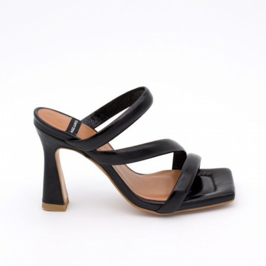 ANGEL ALARCON Cameron - Shiny Leather Padded Straps Sandals With High Heel | Spring - Summer - Ss