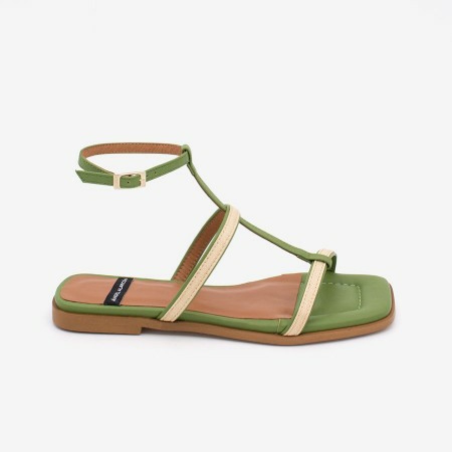 ANGEL ALARCON Yael - Leather Strappy Flat Sandal | Spring - Summer - Ss