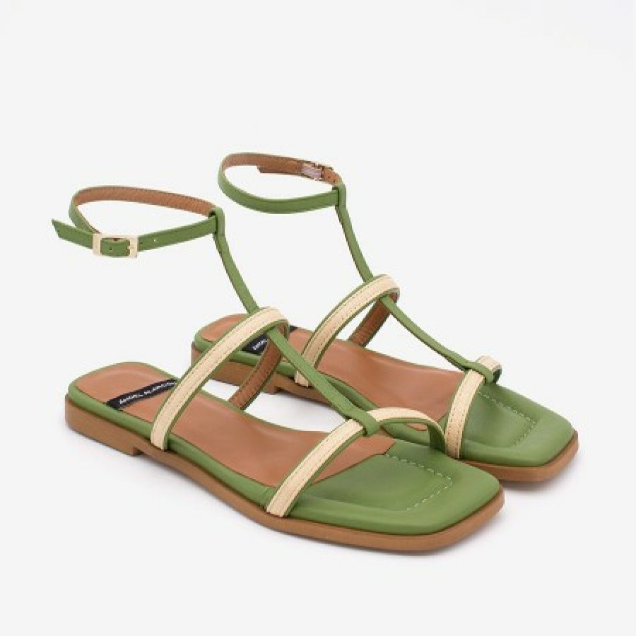 ANGEL ALARCON Yael - Leather Strappy Flat Sandal | Spring - Summer - Ss