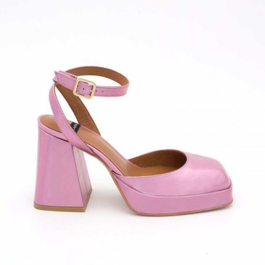 ANGEL ALARCON Badda - Iridiscence Ankle Strap Shoes With Block Heel And Platform | Spring - Summer - Ss