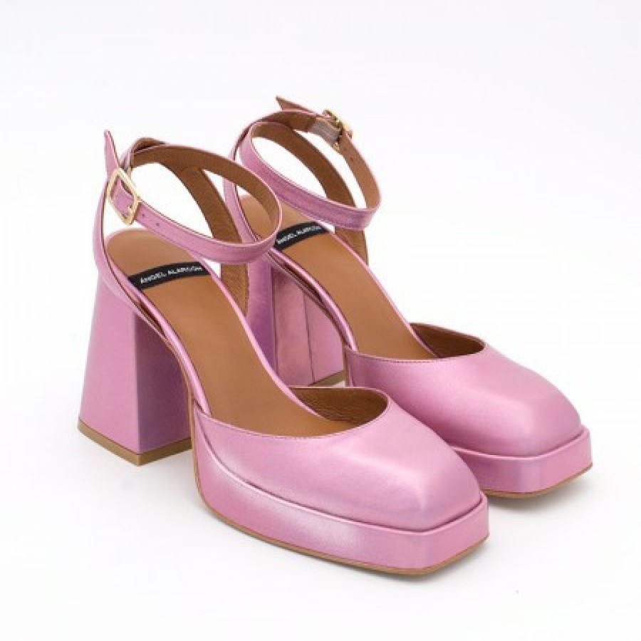 ANGEL ALARCON Badda - Iridiscence Ankle Strap Shoes With Block Heel And Platform | Spring - Summer - Ss