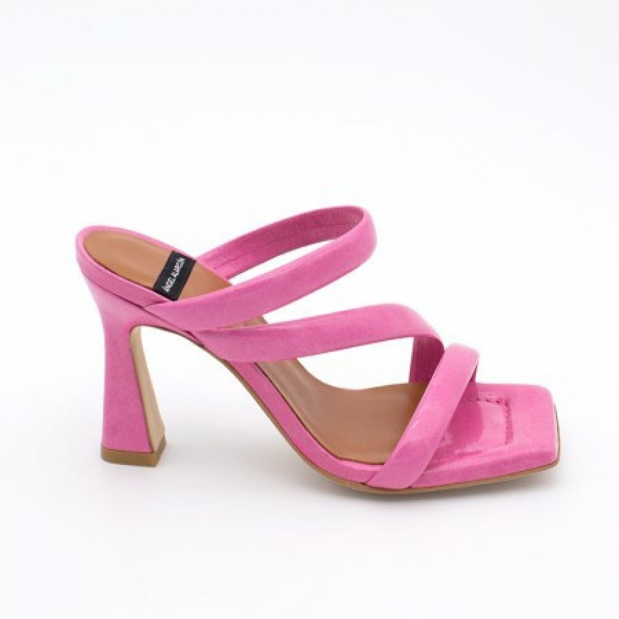 ANGEL ALARCON Cameron - Shiny Leather Padded Straps Sandals With High Heel | Spring - Summer - Ss