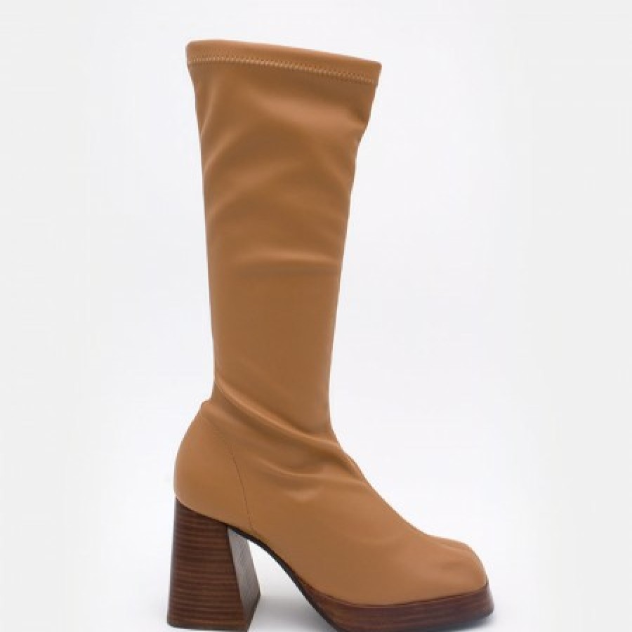 ANGEL ALARCON Managua - Elastic Sock-Type Boots With High Geometric Heels | Autumn - Winter - Aw