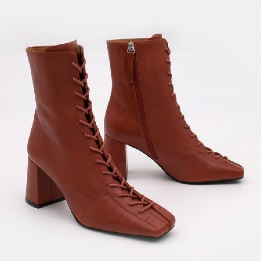 ANGEL ALARCON Pacuare - Ankle Boots With Laces And Zipper, Wide Heels | Autumn - Winter - Aw