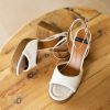 ANGEL ALARCON Esmar - Lether Padded Ankle Strap Sandal With Wide Heel And Platform | Spring - Summer - Ss