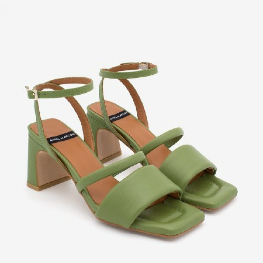 ANGEL ALARCON Jelis - Ankle Strap Leather Padded Sandals | Spring - Summer - Ss