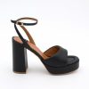 ANGEL ALARCON Kelis - Leather Padded Ankle Strap Sandals With Block Heel & Platform | Spring - Summer - Ss
