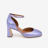 ANGEL ALARCON Jalena: Metallizedleather Ankle Strap D'Orsay With Comfortable Heel | Spring - Summer - Ss