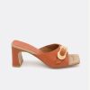 ANGEL ALARCON Jelke - Women'S Leather Mule With Raffia Sole And Tortoiseshell Buckle | Spring - Summer - Ss