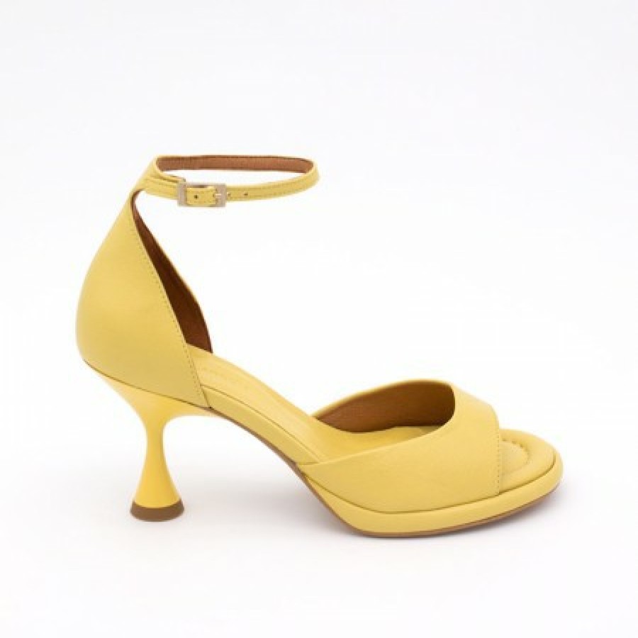ANGEL ALARCON Dennis - D'Orsay Leather Sandals With Desing Cone Heel | Sandals