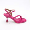 ANGEL ALARCON Cathy - Leather Padded Sandals With Conical Heel | Spring - Summer - Ss