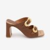 ANGEL ALARCON Palke - Leather Sandal With Beige Carey Buckles And High Heels | Spring - Summer - Ss