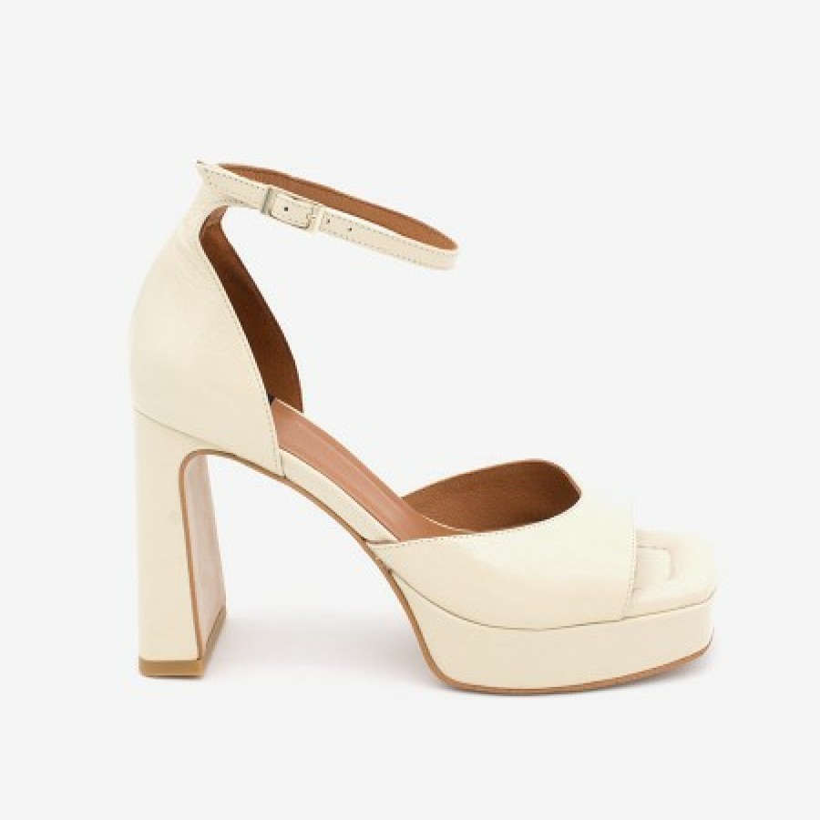 ANGEL ALARCON Valeria - Shiny Leather D'Orsay Ankle Strap Sandal With High Heel And Platform | Spring - Summer - Ss