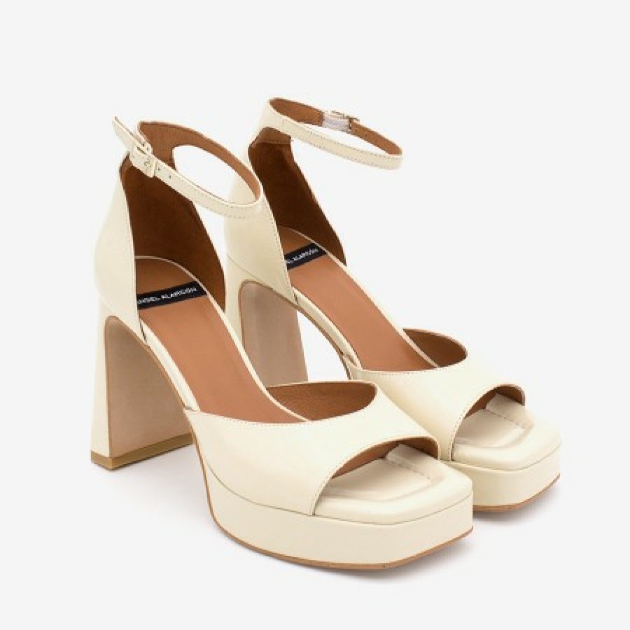 ANGEL ALARCON Valeria - Shiny Leather D'Orsay Ankle Strap Sandal With High Heel And Platform | Spring - Summer - Ss