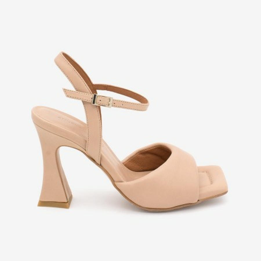 ANGEL ALARCON Maeva - Leather Ankle Strap Foamed Sandals | Spring - Summer - Ss