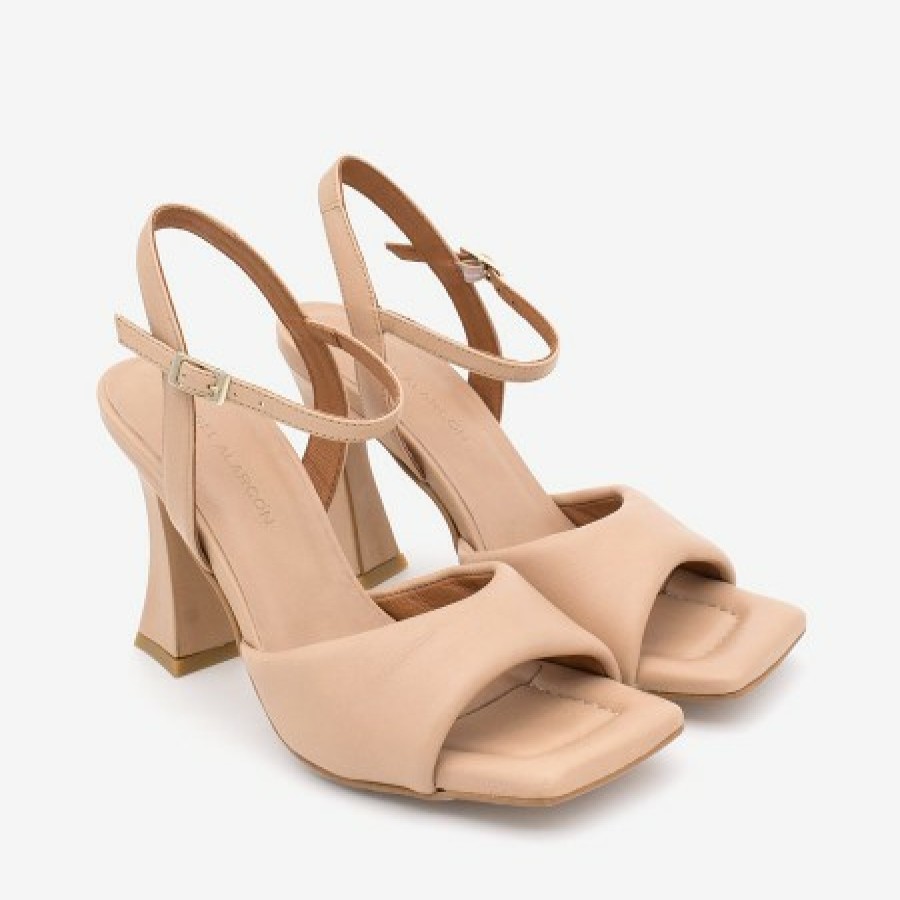 ANGEL ALARCON Maeva - Leather Ankle Strap Foamed Sandals | Spring - Summer - Ss