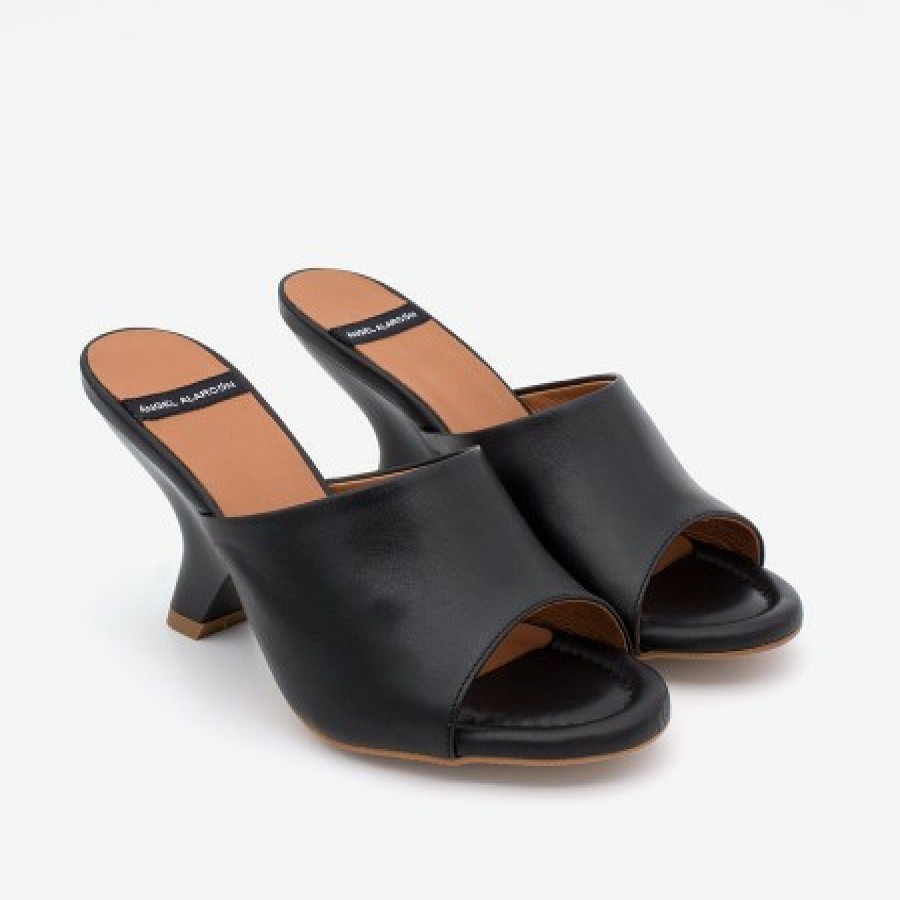 ANGEL ALARCON Kady - Leather Mule With A Design Heel | Spring - Summer - Ss