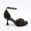 ANGEL ALARCON Dennis - D'Orsay Leather Sandals With Desing Cone Heel | Spring - Summer - Ss