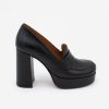 ANGEL ALARCON Petra - Women'S Leather Moccasins With Block High Heel And Platform | Autumn - Winter - Aw
