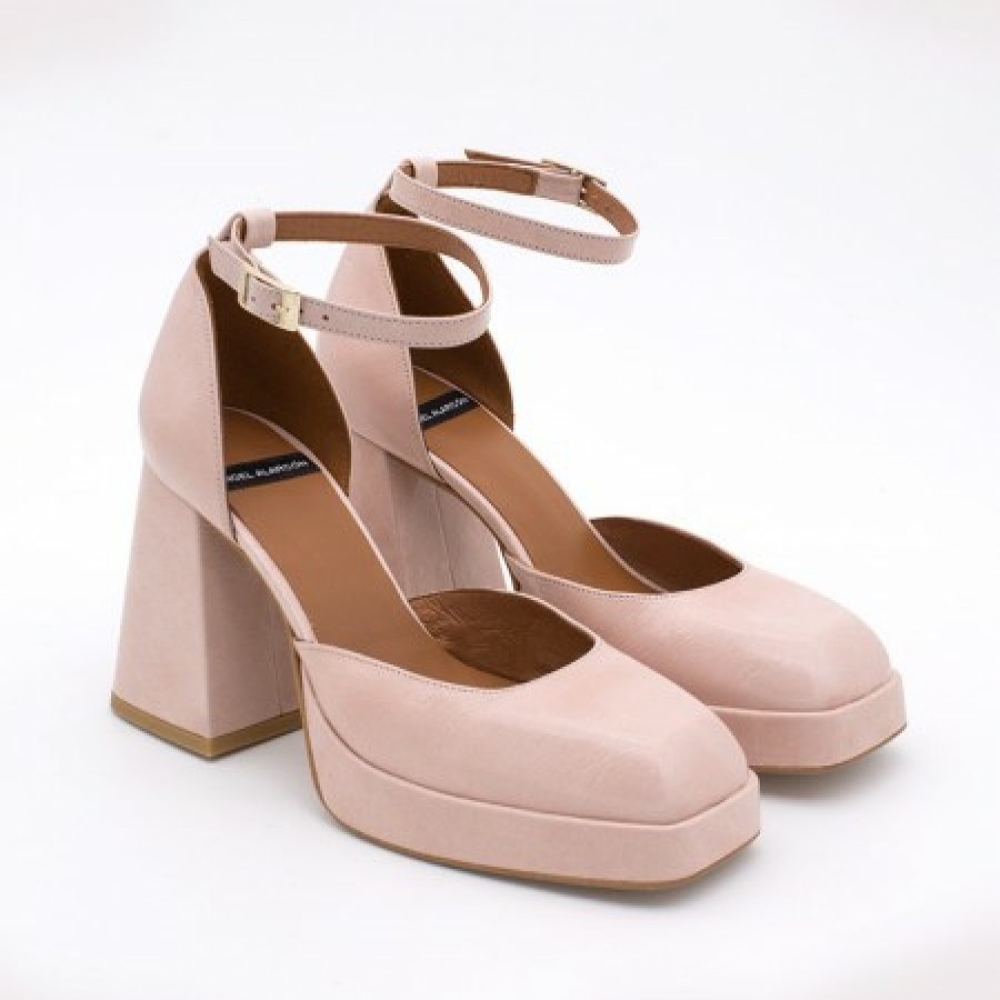 ANGEL ALARCON Anna - Shiny Leather Platform & Heeled Ankle Strap D'Orsay | Spring - Summer - Ss