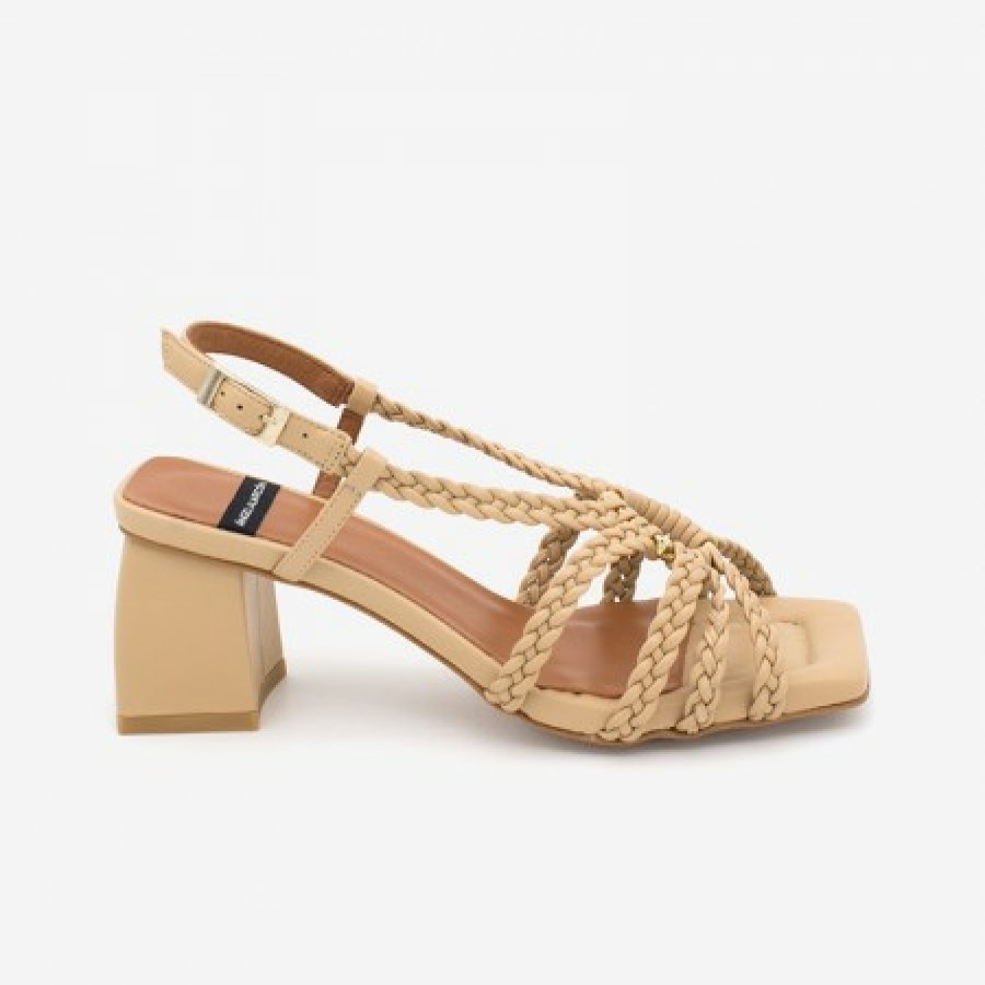 ANGEL ALARCON Rasira - Braided Vegan Leather Ankle Strap Sandal With Block Heel | Spring - Summer - Ss
