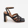 ANGEL ALARCON Panne - Patent Leather Ankle Strap Heeled Sandals | Spring - Summer - Ss