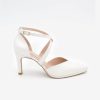 ANGEL ALARCON Liliam - Comfortable, Medium Heel And Low Platform Pearl Leather Pump | Wedding Shoes